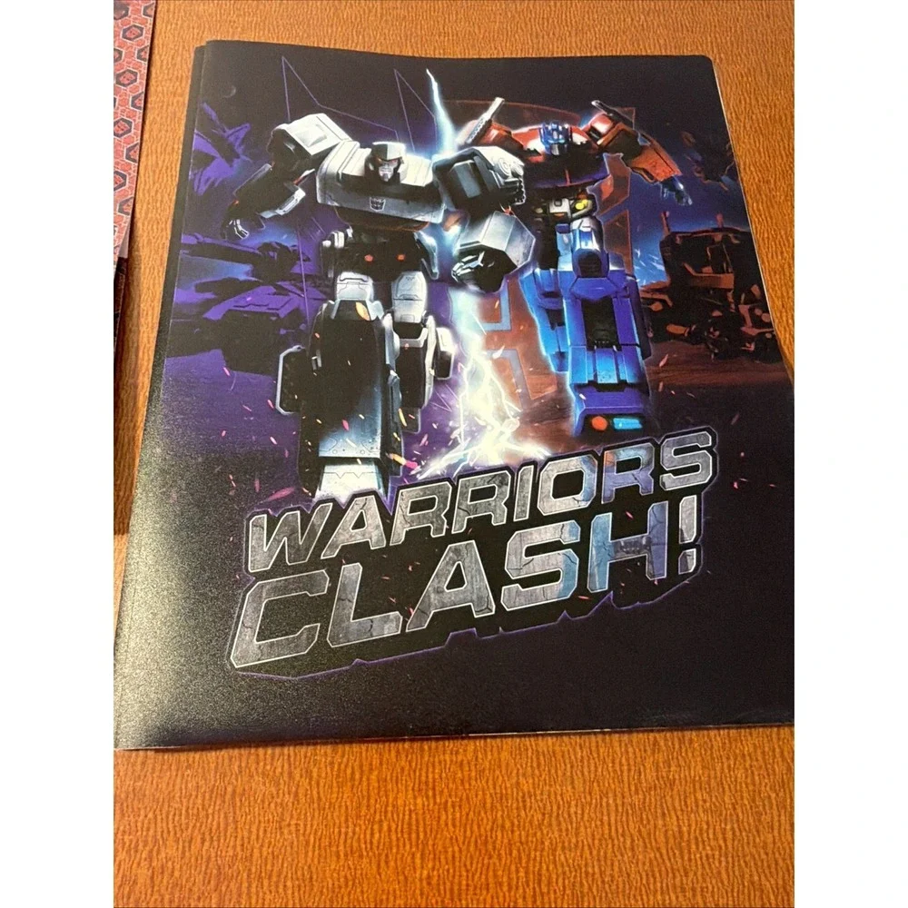 Transformers Autobits & Warriors Clash Portfolio Folders Set Of 2 3- Prong Poly